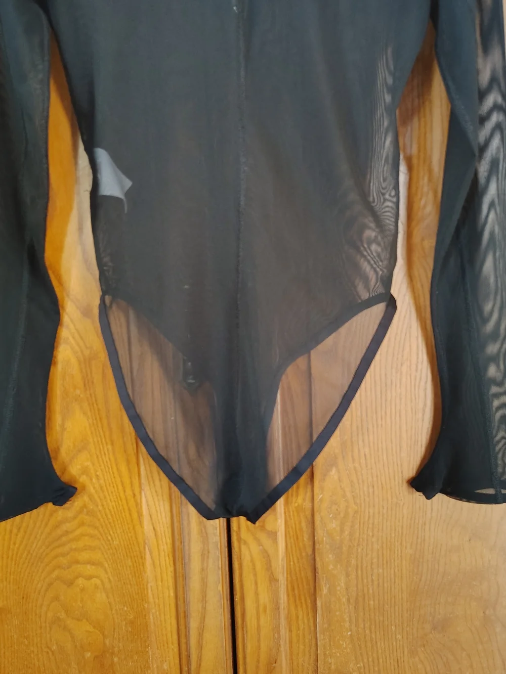 Nike Black Sz S Sportswear Icon Clash Longsleeve Sheer Bodysuit Thumbholes